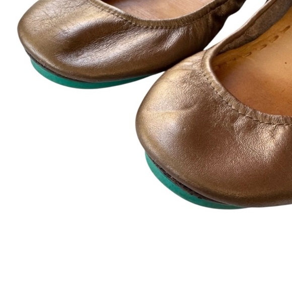 Tieks Metallic Bronze Leather Ballet Flats Shoes Size 8 - Picture 6 of 12